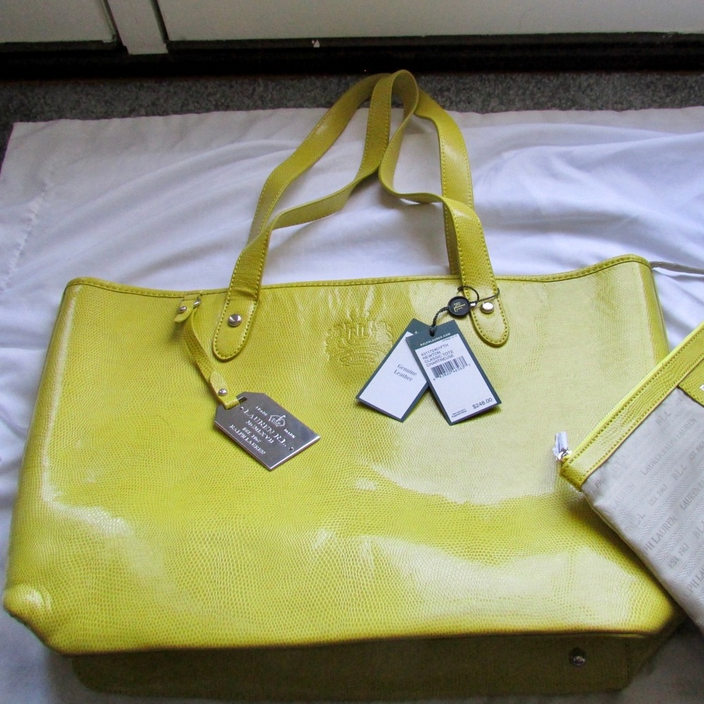 NWT Lauren Ralph Lauren Newton Classic Saffiano